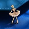 Broche de Gimnasta de Venta Caliente Transfronterizo Aro de Hula Gota de Aceite Corsage de Bailarina de Ballet Simple Moda Alto Sentido
