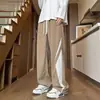 Pantalones de Moda para Hombre de Otoño, Color Block Elegante y Único, Holgados, Cómodos, Pierna Recta, Estilo Universitario para Adolescentes