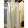 ¡26 ¡Blanco Refrescante de Mezclilla para Primavera/Verano! Pantalones Casuales de Algodón Denim de Pierna Ancha Sueltos Favorecedores Pantalones Blancos Versátiles para Mujer Nueva Colección de Primavera