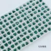 Rinestones para Uñas Dongzhou Corazón de Melocotón 5.5MM Base Puntiaguda Rinestones de Vidrio de Forma de Corazón de Colores Accesorios para Joyería DIY Decoración de Uñas Rinestones