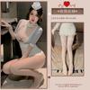 Mei Nai'Er Lencería Sexy Body de una Pieza Sexy Falda de Cadera de Secretaria Body de Escote Profundo Uniforme Traje de Falda Pijama Tentación