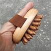 Madera Maciza Diente Versátil Cepillo Peine Masajeador Cuero Cabelludo Cuerpo Universal Madera de Durazno Goma Elástica Cabezal de Masaje Cepillo Cuerpo Peine para Espalda