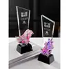 Novo troféu de cristal personalizado com cores deslumbrantes e criativas para premiações a funcionários e equipes de destaque, medalhas de reunião anual e prêmios comemorativos personalizados