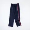 Pantalones de Uniforme Escolar Rayados Reflectantes para Niños y Niñas, Dos Rayas, Gris Azulado, Rayas Reflectantes Gris Rojizo, Pantalones Deportivos Rectos de Corte Holgado para Estudiantes de Secundaria y Preparatoria