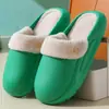 Pantuflas de Algodón Impermeables para Mujer, Ropa de Casa para Otoño e Invierno, Calzado Cálido para Interior y Exterior, Pantuflas de Algodón con Suela Gruesa para Hombre, Pantuflas de EVA