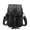 Bolso bandolera para mujer, Bolso pequeño, Textura de cuero suave, Bolso de hombro, Bolso para teléfono móvil de moda multicapa de gran capacidad, Tendencia retro