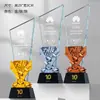 Trofeo de Cristal Baloncesto Billar Bádminton Tenis de Mesa Fútbol Natación Cuerda para Saltar GUNDAN Reunión Deportiva Divertida Premio Personalización