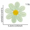 Nuevo Parche de Tela Bordado de Margarita Fresca Parche Bordado por Computadora Accesorios de Flores Grandes y Pequeños Accesorios para Ropa Pegamento Termofusible
