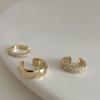Estilo K de Conjunto de Tres Piezas Super Hada de Pinzas Doradas para Hélice Auricular para Mujeres Moda Ins Elegante Incrustadas de Diamantes Pinzas para Orejas Simples sin Perforación