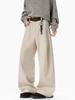 Pantalones de Lana Holgados de Calle Curvos con Cielo Estrellado de Otoño e Invierno para Hombre, Tendencia Estilo Xiuhe, Pantalones Largos Versátiles Casuales de Pierna Ancha Recta para Pareja