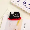 Clips acrílicos de doble cara con forma de bola de carbón, creativos y temáticos de dibujos animados, clips de PP, diseño de gato negro, clips para fotos de alta definición, clips selladores para snacks, venta al por mayor