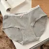 Pantaletas de algodón finas y transpirables para mujer en verano, sin costuras en la entrepierna, de cintura media, para niñas y estudiantes, bragas triangulares de algodón 100% estilo japonés para mujer