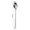 Novo Garfo Colher Estilo Coreano Padrão Pedra Aço Inoxidável Talheres Garfo Colher Antiderrapante Criativo Embossado Estilo Ocidental Doméstico Garfo Colher de Sobremesa