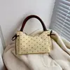 Bolsa de outono estilosa para mulheres, nova bolsa estilo balde com bolinhas da moda coreana 2026, bolsa transversal versátil