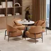 Mesa y Sillas de Sofá de Negociación de Lujo Ligero de Gama Alta Juego para Hotel Oficina Ocio Recepción Mesa de Té Silla de Sofá Individual