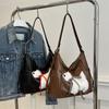 Bolsa feminina da moda estilo coreano filhote de cachorro bordado estilo textute bolsa de ombro textute popular viajante bolsa tote da moda