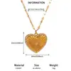 Collar con Colgante de Corazón Geométrico de Acero de Titanio y Cadena Transfronterizo, Joyería de Lujo Ligero Elegante de Nicho para Mujeres con un Toque de Alta Gama