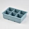 Bandeja de Gelo de Silicone com 6 Compartimentos Transfronteiriça, Caixa Doméstica de Gelo de Grau Alimentício, Fabricante de Cubos de Gelo de Congelamento Rápido
