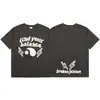 Marca Tendência Transfronteiriça Broken Planet Bp Estamparia com Espuma Alta Qualidade Manga Curta Europeia e Americana High Street Camiseta de Manga Curta para Casal Atacado