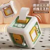 Cubo de Actividades Hexaédrico Transfronterizo Montessori Educación Temprana Cognición Gráfica Manipulativo Estimulante Cerebral Educativo Juguete de Iluminación para Niños