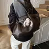 Bolso Tote de Lujo de Alta Gama con Textura, Accesible, para Viajes Diarios de Mujeres, Nuevo Invierno 2025, Casual, Nicho, Plegado, de un Solo Hombro, para Colgar en la Axila
