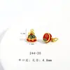 Colgante de Peces Dorados Koi de Buena Suerte en Oro de Arena Vietnamita de Larga Duración con Agujero para Accesorios DIY Cuerda para Pulseras