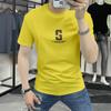 Camiseta masculina de manga curta Explosive 2025, nova moda verão, estampada, meia manga, slim fit, camiseta com gola redonda