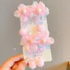 Faixa de Cabelo Super Fada Flor Criança Menina Rosa Flor Bola de Cabelo Anel de Intestino Pequeno Não Machuca o Cabelo Bebê Rabo de Cavalo Elástico de Cabelo