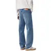 Jeans para hombre 2026 otoño e invierno nuevo estilo básico simple moderno lavados versátiles corte diseño elástico azul medio