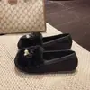 Zapatos de Algodón Cómodos con Pelo para Mujer, Planos, de Moda, Cálidos, con Forro de Terciopelo Plus, Colgante Nuevo Otoño Invierno 2026, Estilo Coco