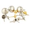 Uña dorada de doble pie en stock al por mayor niños diy hecho a mano mini uña de hongo uña de burbuja de dos pies cabeza redonda de 8 mm uña de dos pies