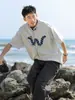 Suministro Directo de Fábrica Diseño Estampado de Serpiente Manga Corta Unisex Verano Estilo Americano Marca de Moda Camiseta de Algodón Pesado