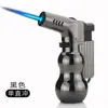 Soplete de soldadura pistola rociadora pistola de encendido encendedor de llama recta a prueba de viento azul metal Mini pequeño para hornear cigarros cigarrillo al por mayor