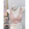 Sujetador de Encaje de Lujo Estilo Francés con Espalda Bonita para Mujer, Sujetador Tipo Chaleco sin Aros para Bustos Grandes y Pequeños