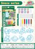 Cola de panificação gratuita pintura artesanal DIY fazendo colorir joias decoração suspensa cristal Lunbao pintura menina brinquedo atacado