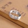 Auténtico Anillo Abierto de Loto Vintage de Plata 999 Moda Retro Anillo para Mujer Venta Directa de Fábrica