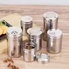 Frasco de Condimentos de Acero Inoxidable Herramientas para Barbacoa Exterior Tapa Giratoria Porosa Botella de Condimentos Tubo Comercial para Polvo Tubo Doméstico para Palillos
