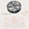 Roda Medidora, Ânodo de Máquina Rotativa, Roda Guia com Revestimento Cerâmico, Roda de Alumínio, Acessórios de Extrusão, Contador de Metragem para Fio e Cabo, Roda de Pressão
