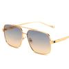 1926 Atardecer Degradado Neón Marco Cuadrado Doble Puente Metal Marco Grande Gafas de Sol Amazon Hombres y Mujeres Venta al por Mayor