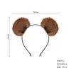 Tiara de Orelhas de Urso Desenho Animado Fofa Faixa de Cabelo de Pelúcia Macia Orelhas de Animal Headwear Cosplay Anime