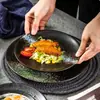 Pratos de Sushi Estilo Japonês Atacado, Pratos Rasos Redondos, Pratos de Osso, Pratos para Servir Churrasco, Pratos Ocidentais para Steak Comerciais, Pizza Transfronteiriça