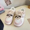 Zapatos de Malla para Pan 2025 Primavera y Verano Nuevos Zapatos Blancos Transpirables Versátiles Ligeros Casuales B2310