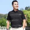 Camiseta de Manga Corta para Papá de Verano Camiseta para Hombres de Mediana Edad y Mayores Camisa de Manga Media Casual de Negocios Explosiones de Verano en TikTok