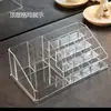Caja de almacenamiento de terciopelo acrílico transparente para joyas (aretes, tachuelas, pulseras y accesorios), caja de almacenamiento de cosméticos de lujo ligero