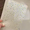 Novos Adesivos de Unha Florais Hot Stamping Flor Pequena de Cinco Pétalas Ouro Rosa Adesivos Florais Populares Frescos com Suporte Adesivo