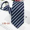 Gravata com Zíper para Homens em Estoque para Atacado, Gravata Jacquard Risca Formal para Negócios, Moda Preguiçosa Fácil de Puxar 8cm