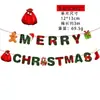 Bandera de papel de Navidad creativa bandera de color banderín de cadena flor banner de dibujos animados de Navidad decoración de tienda