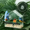 Comedouro de Pássaros de Acrílico de Alta Transparência Feito Sob Medida, Caixa de Comida para Pássaros Visível à Prova de Vazamentos, Gadget de Alimentação de Pássaros para Jardim, Suporta Designs Personalizados
