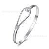 Prata 925 Banhada a Ouro Bracelete de Flor com Fivela de Linha Única Romântica Joias Elegantes para Senhoras Venda Quente Transfronteiriça Joias Japonesas e Coreanas