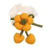 Accesorios para el Cabello de Niños para Otoño e Invierno: Gomas para el pelo de flor con borlas de algodón y lino, Exquisitos adornos para el cabello, Lazos florales con borlas para el pelo